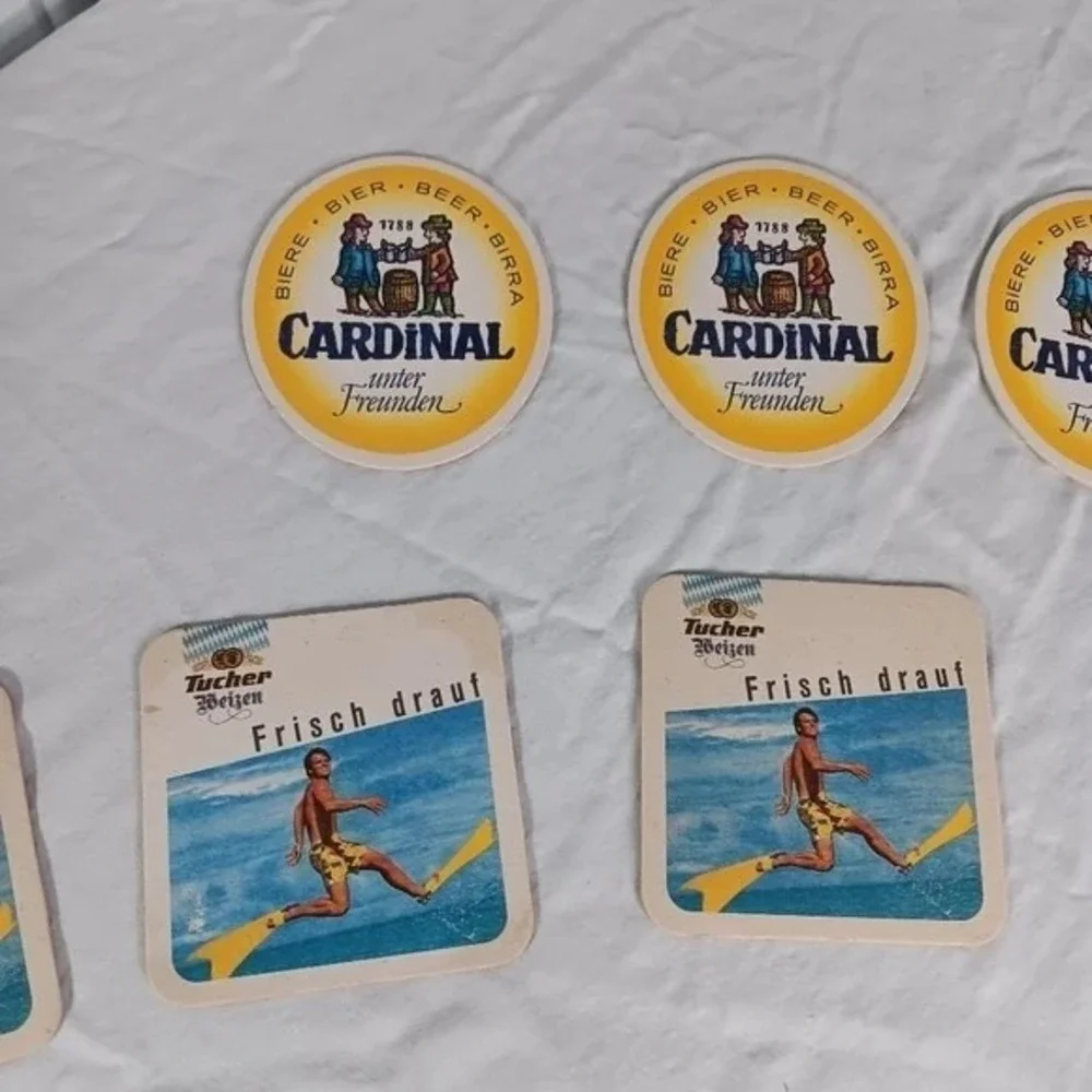 VTG International Beer Coaster Lot‎ of 20 - Amstel DAB Cardinal Beer Bar Decor